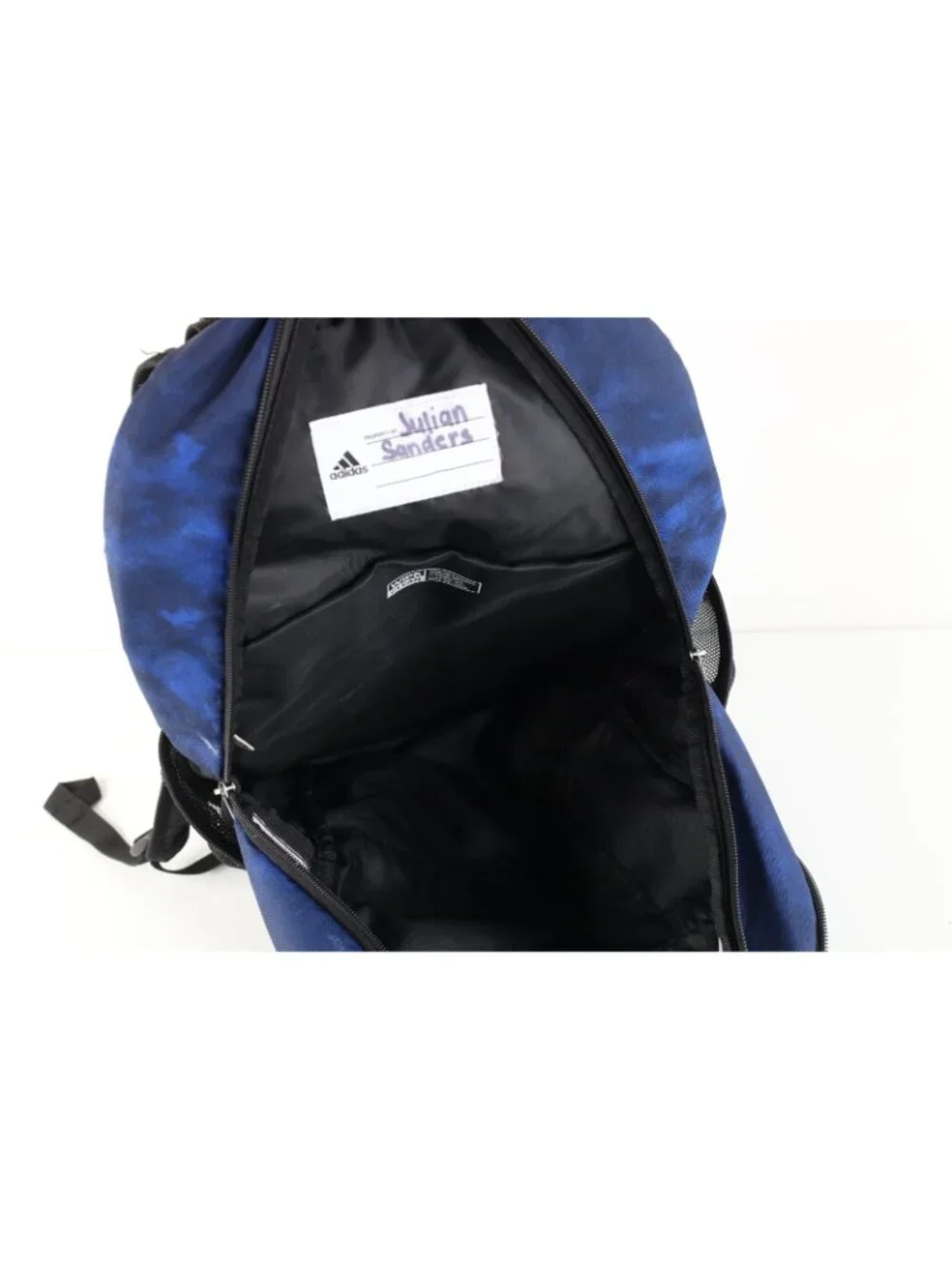 Vintage Y2K Adidas Distressed Load Spring Camouflage Backpack Book Bag Blue
